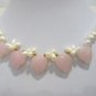 6 colors! charm white pearl & pink/red/green heart love jade necklace/ pendant