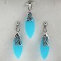 10 colors-fine 18KGP blue/green/purple/yellow/red jade pendant earring set