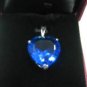 4 color! charm yellow/red/blue/pink heart love zircon bead 18KGP pendant