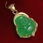 7 color! fine green jade/tiger eye stone bless Happy Buddha/Guanyin pendant