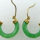Fine lady's green/ red/ black/ purple jade Annular earrings free shipping