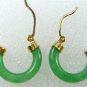Fine lady's green/ red/ black/ purple jade Annular earrings free shipping