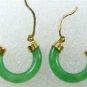 Fine lady's green/ red/ black/ purple jade Annular earrings free shipping