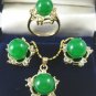 16 colors- white/pink/yellow/black shell pearl-jade agate ring pendant earring