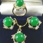 16 colors- white/pink/yellow/black shell pearl-jade agate ring pendant earring