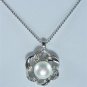 2 color! noblest cultured 9-10mm white/pink pearl bead 18KGP pendant free chain