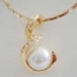 12 color! fine 12mm white/pink/red/coffee/black/green shell pearl 18KGP pendant