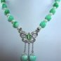 5 colors! fine green/red jade white pearl necklace +green jade/red shell pendant