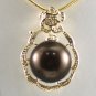 11 color!fancy white/gray/black/yellow/pink/red/coffee shell pearl 18KGP pendant