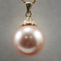 10 colors! 12mm white/pink/gray/black/coffee/yellow shell pearl 18KGP pendant