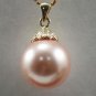 10 colors! 12mm white/pink/gray/black/coffee/yellow shell pearl 18KGP pendant