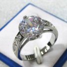 5 colors! charming lady's purple/red/white coin zircon bead ring #7,8,9