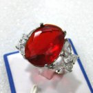 2 colors! lady's charming purple/red zircon bead ring #7,8,9
