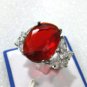 2 colors! lady's charming purple/red zircon bead ring #7,8,9