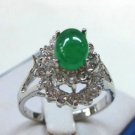 5 colors! charm red/purple/blue zircon -blue opal -green jade ring #7,8,9