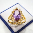 2 colors! lady's exquisite purple/blue zircon ring #7,8,9