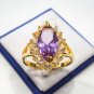 2 colors! lady's exquisite purple/blue zircon ring #7,8,9