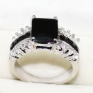 10 colors! noblest 8*10mm green/blue/red/purple/black zircon 18KGP ring #7,8,9