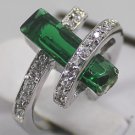 14 colors! fine white/pink/red/yellow/purple/yellow/green/blue zircon ring #7-9