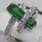 14 colors! fine white/pink/red/yellow/purple/yellow/green/blue zircon ring #7-9