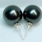 Charm 12mm white pink gray black brown yellow sea shell pearl stud earrings
