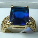 8 colors! lady's stunning green/blue/red/purple zircon 18KGP ring #7,8,9 exit