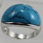 7 colors! fancy Arc turquoise/green jade/black agate bead 18KGP bead ring #8,9
