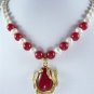 10 colors! noblest white pearl green/pink/red/blue jade necklace + 18KGP pendant