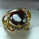 3 colors! lady's fancy exquisite blue/red/purple zircon bead 18KGP ring #7,8,9