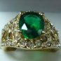 4 colors! lady's noblest red/green/purple/blue Zirconia bead 18KGP ring #7,8,9