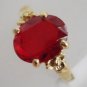 10 colors!fine faced oval pink/blue/yellow/purple/red Zirconia 18KGP ring #7,8,9