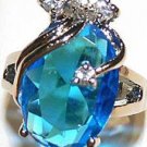 5 colors! noblest faced pink/red/purple/blue Zirconia 18KGP ring #6,7,8,9 exit