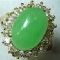 8 colors! fine light green/green/purple oval jade/ turquoise/green zircon ring