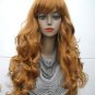 Stunning lady's long Curls brown SYNTHETIC FIBER Hair wig #E-980 free shipping