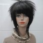 Stunning lady's black brown Straight SYNTHETIC FIBER Hair wig #E-736A