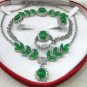 7 color! fine green jade/turquoise necklace pendant/bracelet/earring/ring set