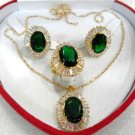 4 color! fine 10*14mm red/green/purple/blue zircon earring pendant ring #7,8,9