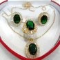 4 color! fine 10*14mm red/green/purple/blue zircon earring pendant ring #7,8,9