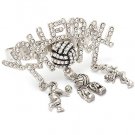 VOLLEYBALL MOM ADJUSTABLE TWO FINGER RING