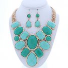 Jewel Bead BIB Necklace Earring Set