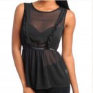 Black Sheer Top