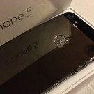 iPhone 5 Mirror Black Back w/ Swarovski Diamond Crystals Housing Faceplate Cover Replacement Part