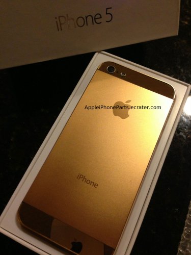 iPhone 5 Full Matte Gold Back Housing Faceplate Cover Replacement Part