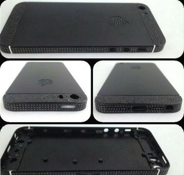 iPhone 5S Black w/ Black Swarfski Chassis Housing Faceplate Cover Replacement Part