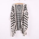 Split style Geometric Caped Cardigan