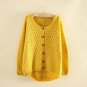 Women Knitted Patch Gridding Cardigan