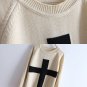 Cross Pattern Knit Sweater
