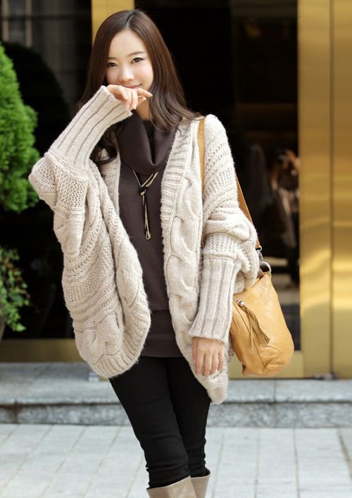 Batwing Sleeve Loose Wrap Cardigan