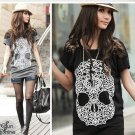 Skull  Short Sleeve Lace T-shirt