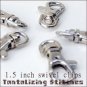 240 SILVER EXTRA LARGE LOBSTER SWIVEL CLASPS - 1.5 INCH